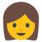 Woman emoji on Google